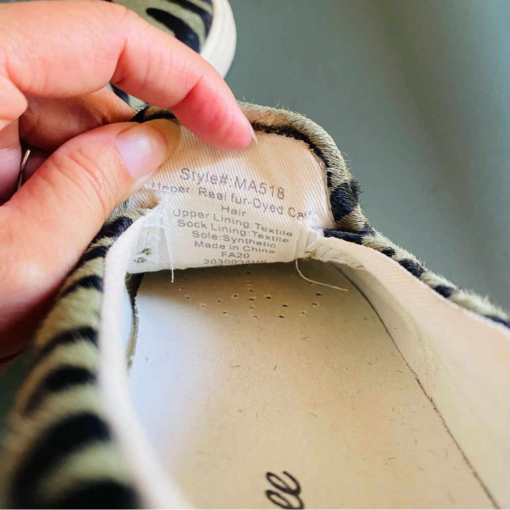 Madewell Sidewalk Slip-On Sneakers 6 Zebra Calf Hair Shoes - Picture 11 of 11